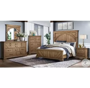 Eagle River Old Hickory King Panel Bed