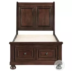 B00961 Rich Cherry Storage Twin Panel Bed