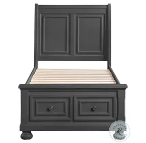 B01061 Gray Storage Twin Panel Bed