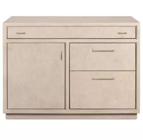Marlowe Polished Limestone 3 Drawer Workstation
