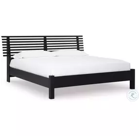 Danziar Black Slat Panel Bedroom Set