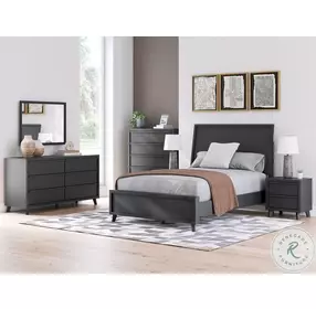 Danziar Black Full Panel Bed
