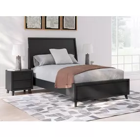 Danziar Matte Black Full Panel Headboard