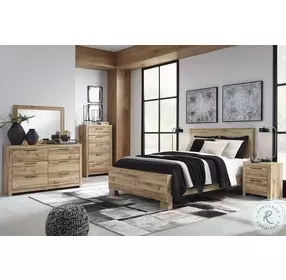 Hyanna Tan King Panel Bed