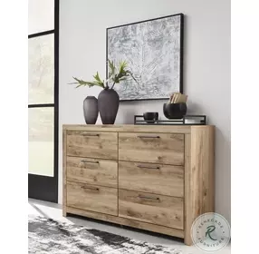 Hyanna Tan Six Drawer Dresser