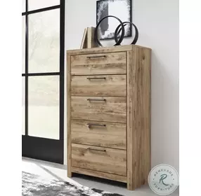 Hyanna Tan Five Drawer Chest