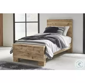 Hyanna Tan Brown Twin Panel Bed