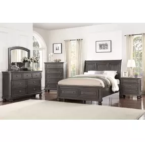 B01061 Gray Rectangular Dresser Mirror