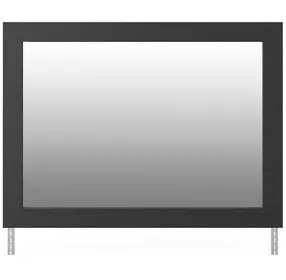 Jonnifer Matte Black Rectangular Dresser Mirror
