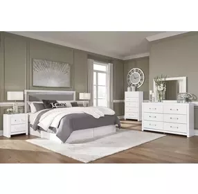 Raechalla Matte White 2 Drawer Nightstand