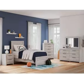 Jonnifer Gray 6 Drawer Dresser and Rectangular Mirror