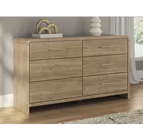 Dovander Warm Natural Brown 6 Drawer Dresser