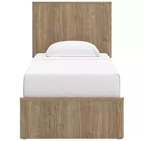 Dovander Warm Natural Brown Youth Platform Bedroom Set