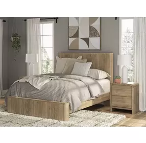 Dovander Warm Natural Brown Queen Platform Bed