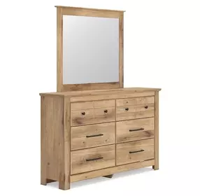 Fenderport Tan Dresser and Mirror