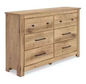 Fenderport Tan 6 Drawer Dresser