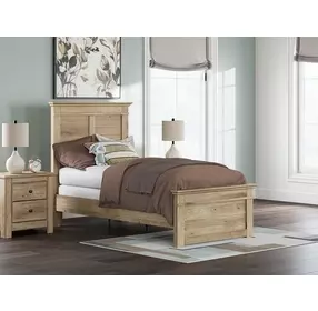 Fenderport Tan Twin Panel Bed