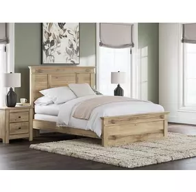 Fenderport Tan Queen Panel Bed