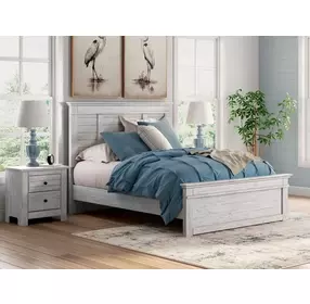 Allihauser Whitewash Queen Panel Bed
