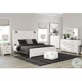 Gerridan White King Panel Bed