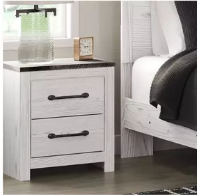 Gerridan White And Gray Nightstand