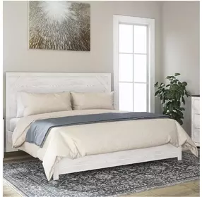 Gerridan White And Gray King Panel Bed