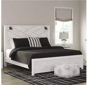 Gerridan White King Panel Bed