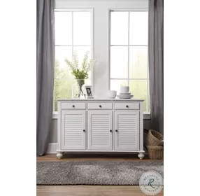 Hampton Chalk And White Seaside Buffet