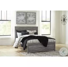 Bronyan Dark Gray Queen Panel Bed