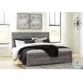 Bronyan Dark Gray King Panel Bed