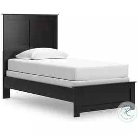 Maribel Black Youth Panel Bedroom Set with Low Footboard