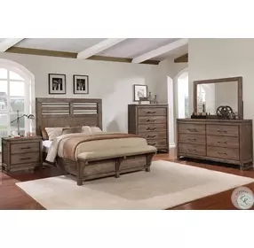 Round Rock Brushed Medium Acacia Chest