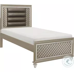 Loudon Champagne Metallic Youth Platform Bedroom Set