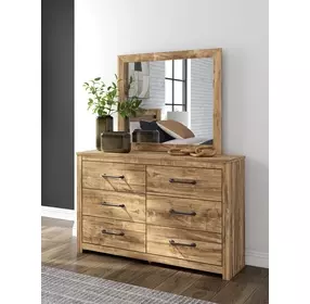 Hastiport Brown Dresser and Mirror