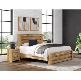 Branstony Golden Rustic King Panel Headboard
