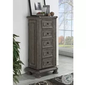 Barton Creek Sandblasted Gray Swivel Base Lingerie Chest