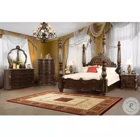 Palazzo Marina Walnut Queen Canopy Bed