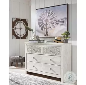 Paxberry Whitewash 6 Drawer Dresser