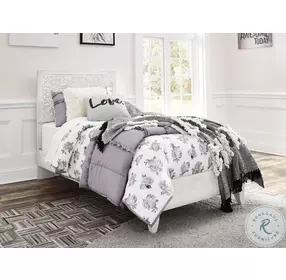 Paxberry Whitewash Twin Panel Bed