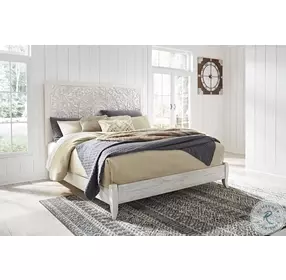 Paxberry Whitewash King Panel Bed