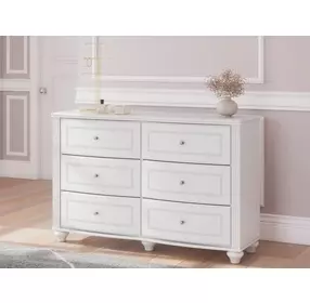 Maylilly Matte White 6 Drawer Dresser