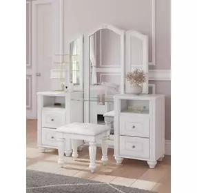 Maylilly White Rectangular Vanity Mirror with LED