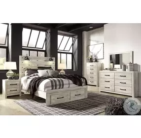 Cambeck Whitewash Queen Panel Storage Bed