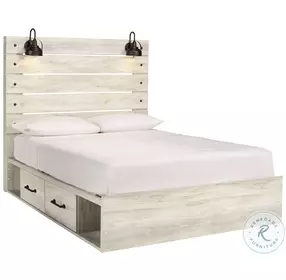Cambeck Whitewash Panel Bedroom Set with Double Under Bed Storage