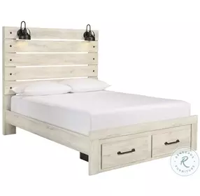 Cambeck Whitewash Panel Storage Bedroom Set
