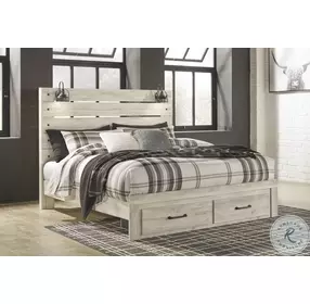 Cambeck Whitewash King Panel Storage Bed