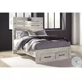 Cambeck Whitewash Full Panel Storage Bed