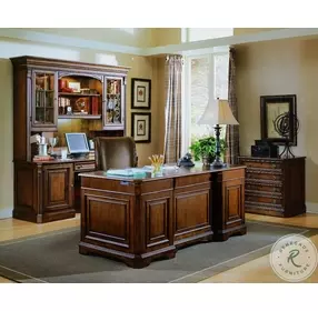 Brookhaven Distressed Medium Clear Cherry Swivel Desk Chair