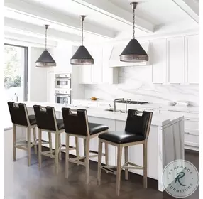 Jakarta Driftwood Black And Grey 30" Bar Stool