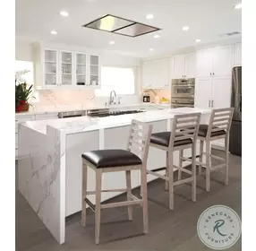 Siri Black And Driftwood Grey Wood 30" Bar Stool